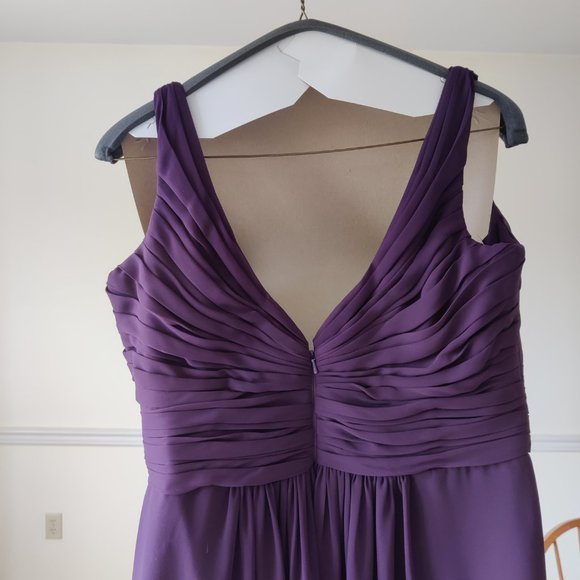 BILL LEVKOFF purple chiffon gown - Picture 3 of 11